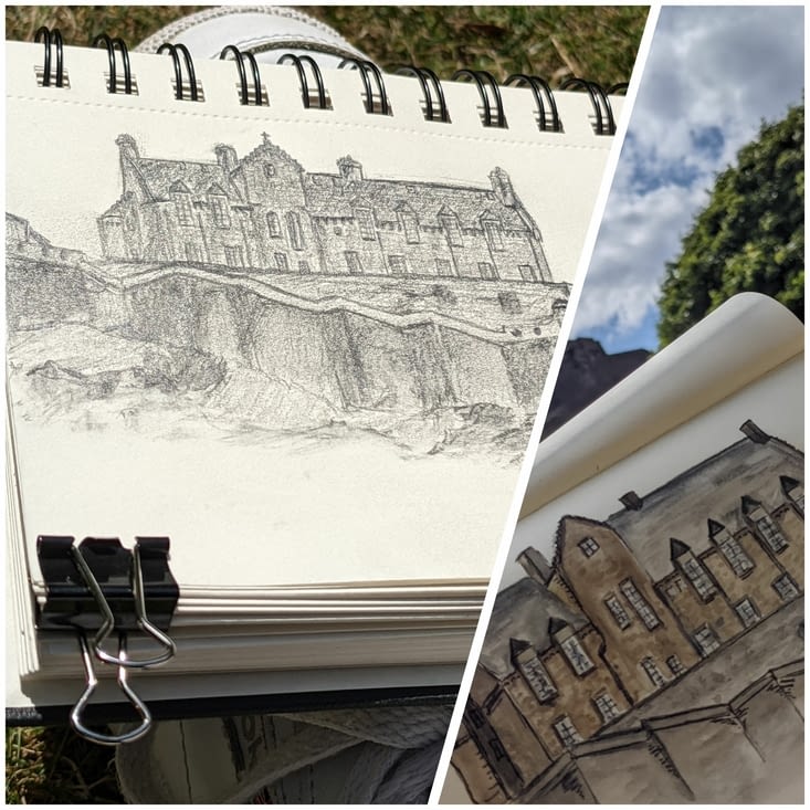 Le dessin au crayon c'est l'oeuvre de Quentin ❤️