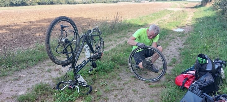 C’est un peu la même chose ….crevaison 2 .