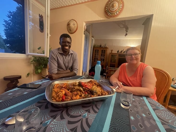 Thieboudienne. Cuisiné par une sénégalaise.