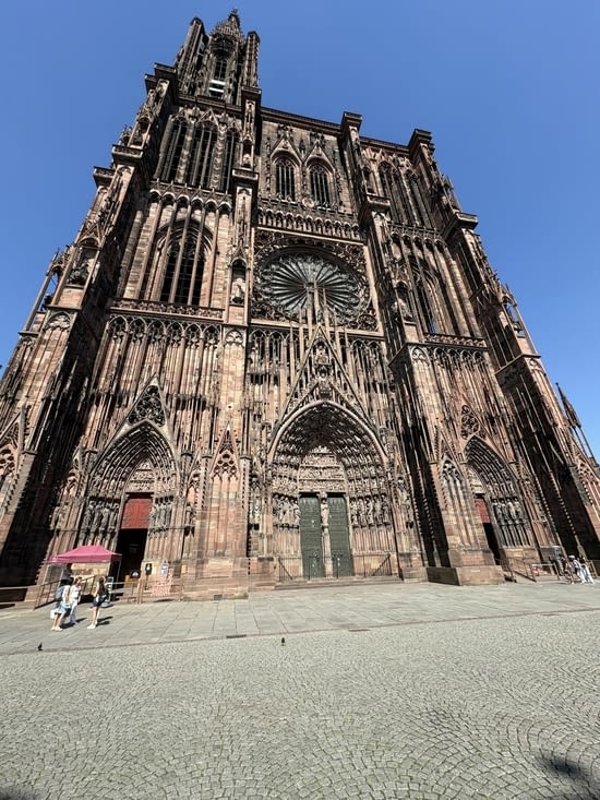La cathédrale Notre Dame de Strasbourg .