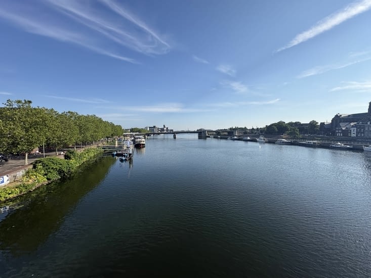 La Meuse depuis le pont Saint Servais .