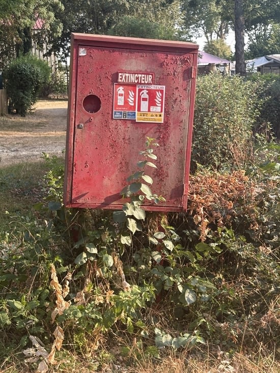 Le camping le plus délabré du voyage .