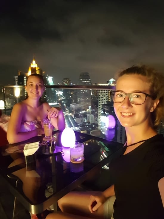 Cocktail sur la terrasse du Sofitel, vue incroyable sur Bangkok