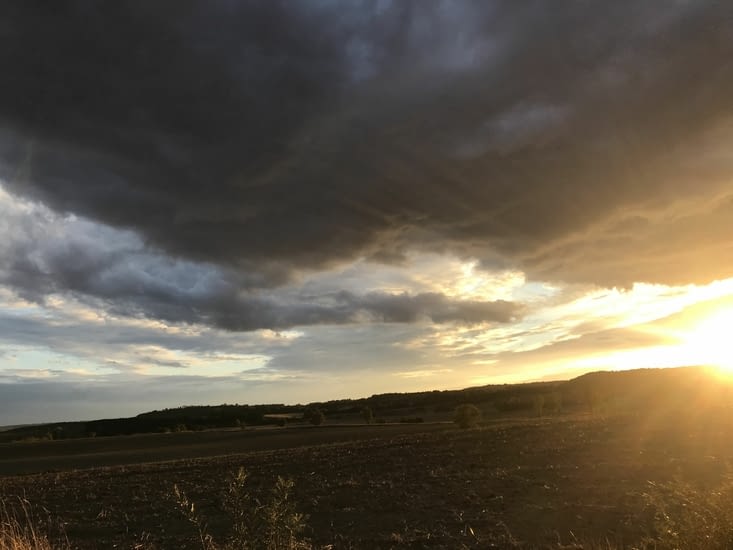 Coucher de soleil sur le Lauragais