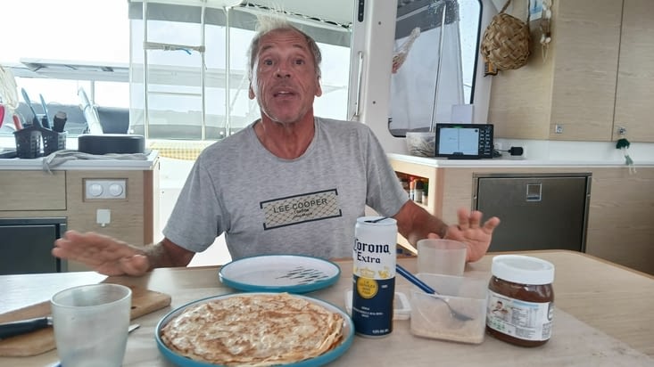 A bord on ne se laisse pas abattre c'est quand même crêpe au nutella.
