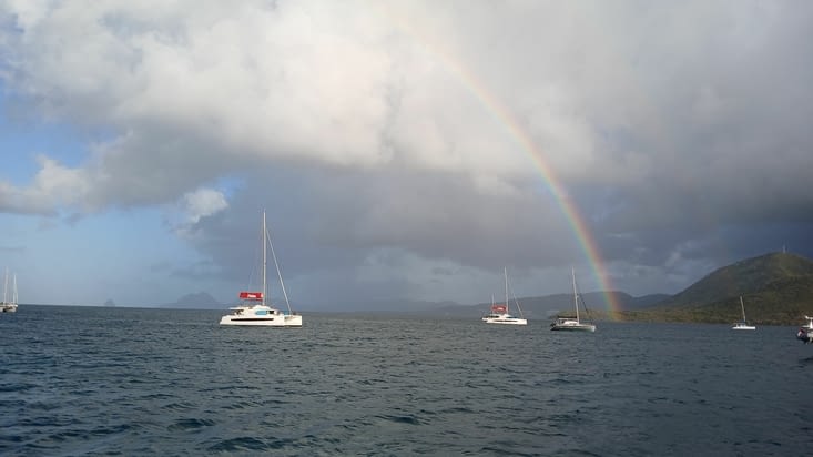 Repos au mouillage de Sainte-Anne en Martinique