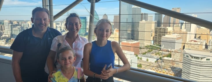 Et nous avons pu monter dans la "Reunion Tower" avec une vue à 360 degrés sur Dallas