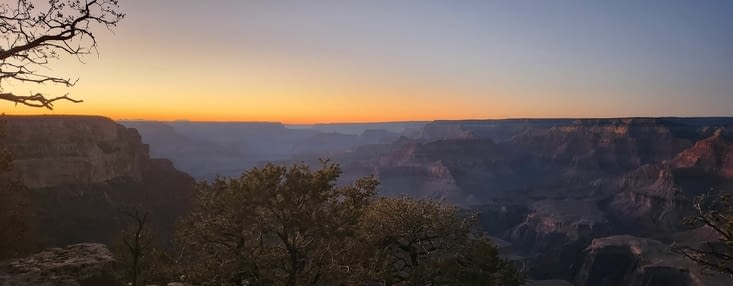 Et enfin, voici le Grand Canyon au coucher du soleil !