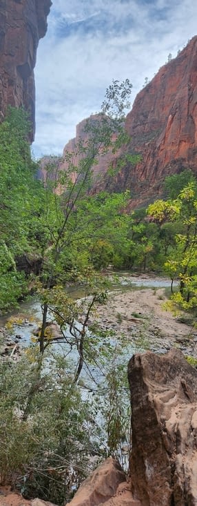 Balade sur le sentier de randonnée, le Zion Narrows