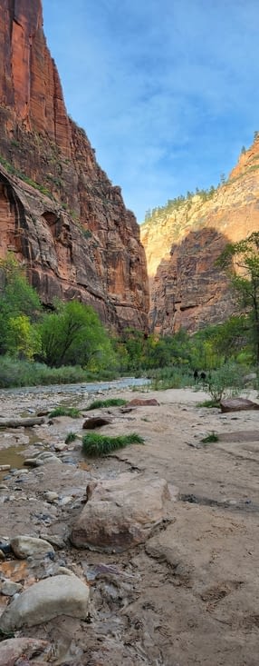Balade sur le sentier de randonnée, le Zion Narrows