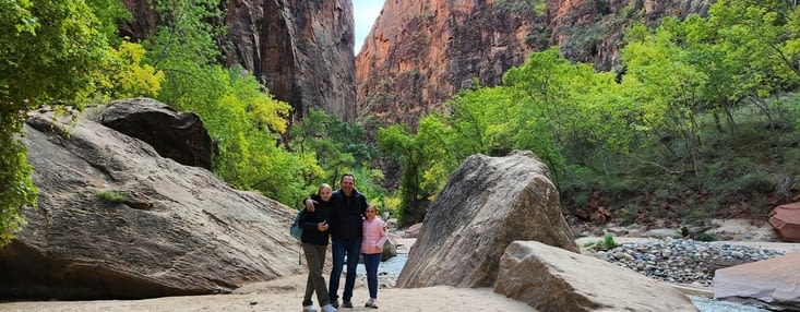 Balade sur le sentier de randonnée, le Zion Narrows