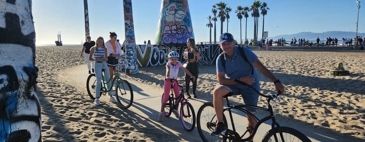 Balade en vélo jusqu'à Venice Beach