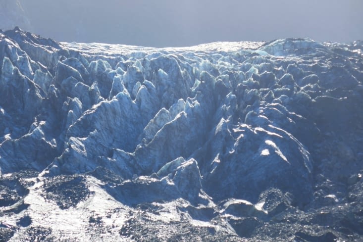 Le début du glacier qui recule à vitesse grand V