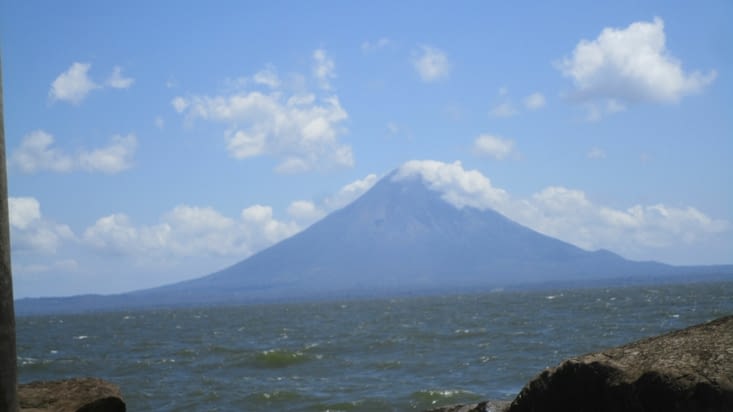 Notre destination, île Ometepe avec le volcan Conception