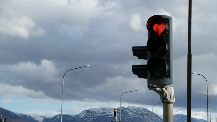 Feu de circulation d'Akureyri