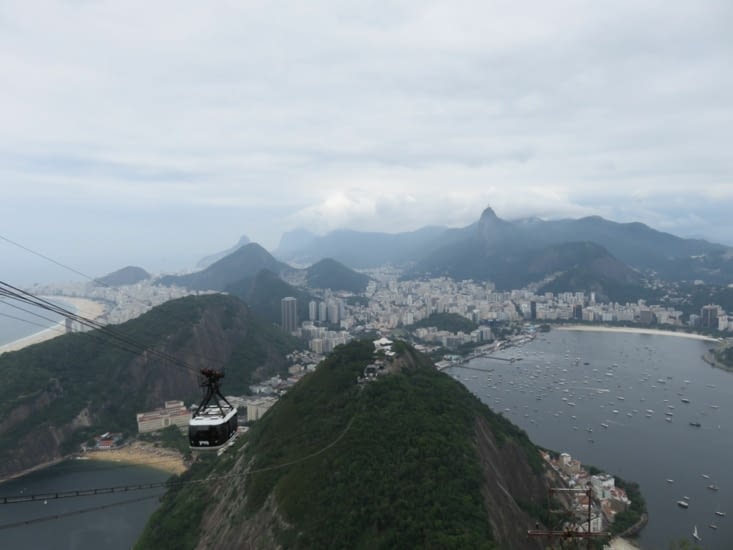 Autre vue depuis le pain du sucre (plage de Copacabane à gauche et de Flamengo à droite)