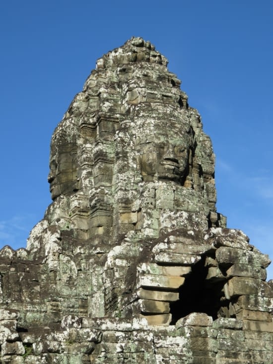 Tour du Temple Bayon, on remarque les visages sur les quatre faces