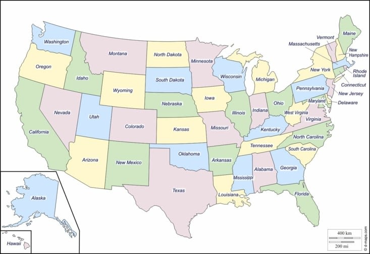 Une carte des Etats-Unis est-elle utile?