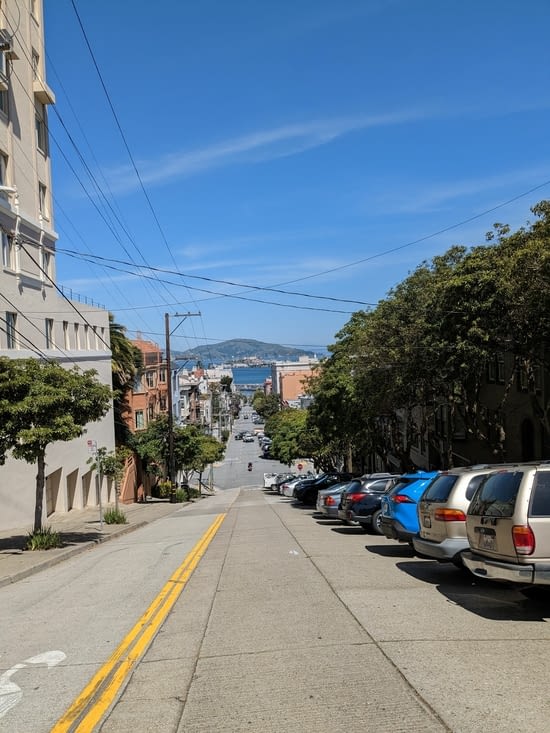 Ça descend! C'est raide, dans cette partie là, c'est entre 25 et 31 degré de pente!