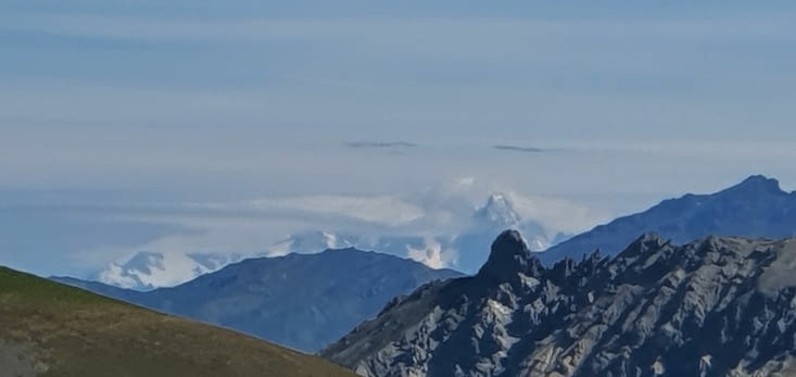 Et oui le Mont Blanc depuis le col du Galibier