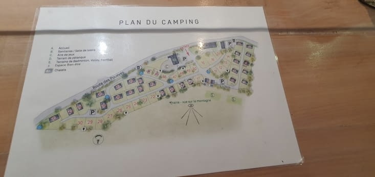Le plan du camping