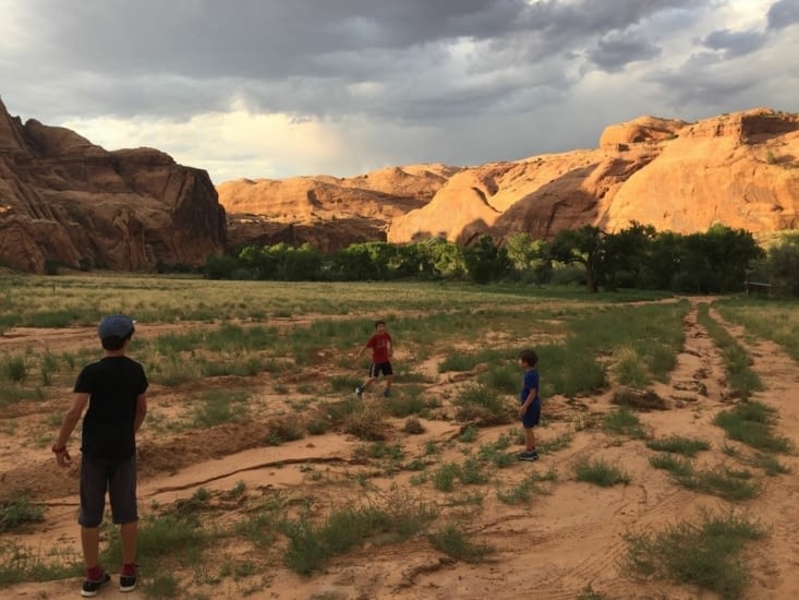 Partie de frisbee with a view
