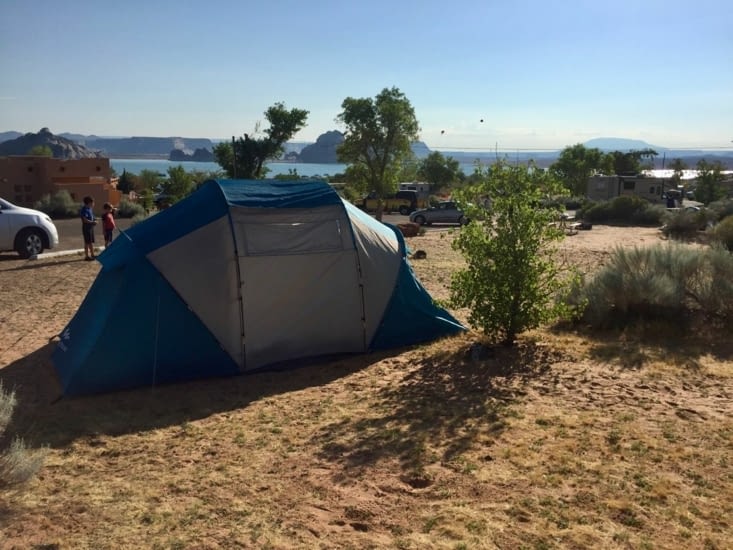 Wahweap Campground, sur le bord du Lac Powell