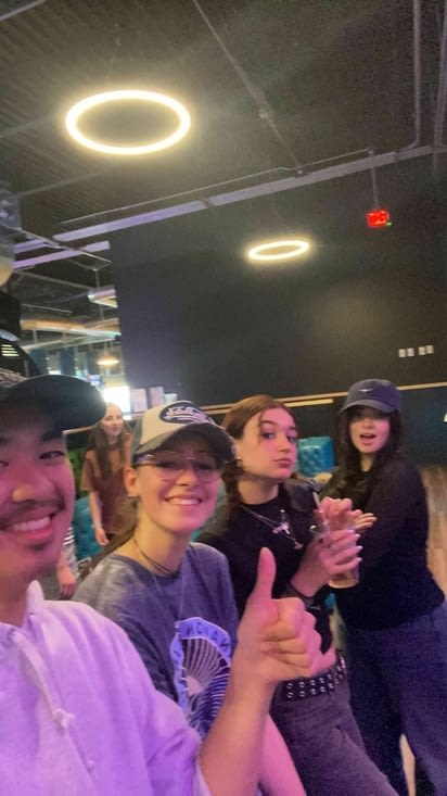 after we gone to bowling with everyone