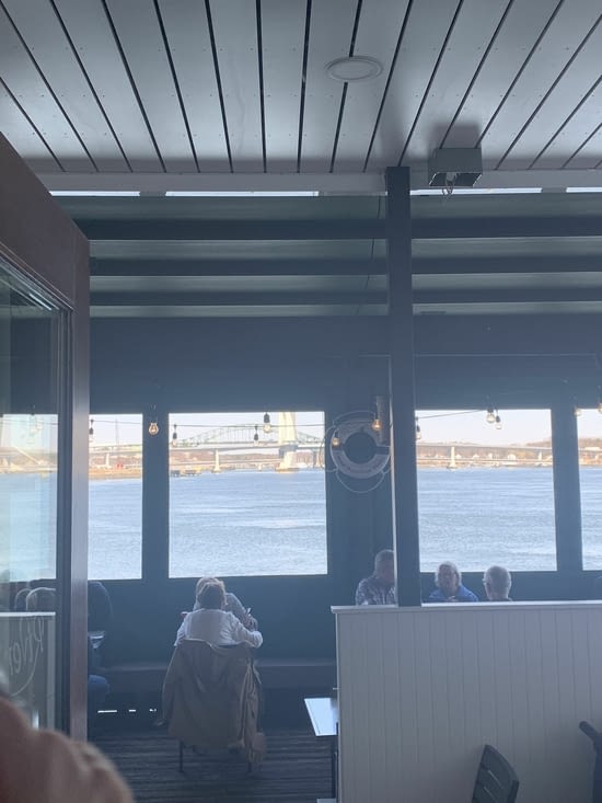 Our view from the restaurant .