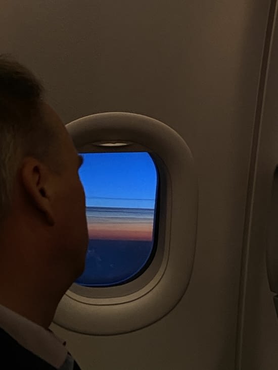 We flew in the sunset… 🌅