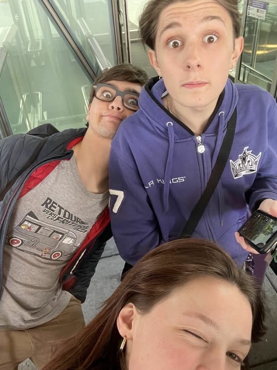 First step on American floor !! With Luke and Prosper