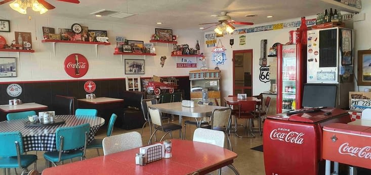 L'intérieur du café