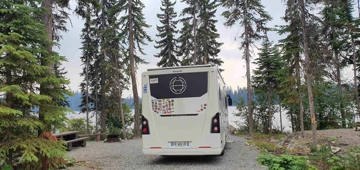 Notre site au campground du lac de la Tremouille