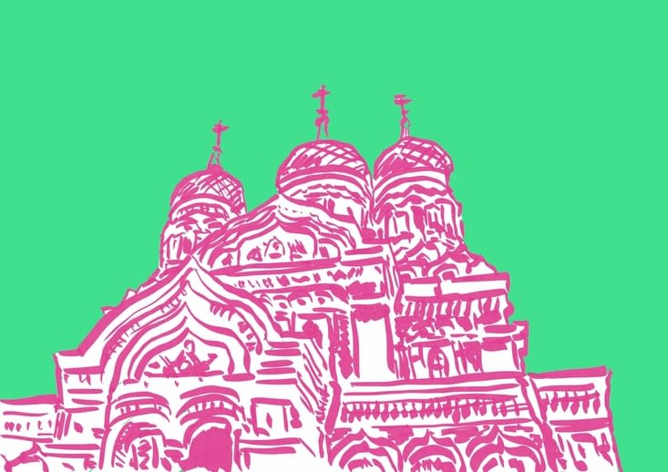 Cathédrale Alexandre Nevsky en version pop