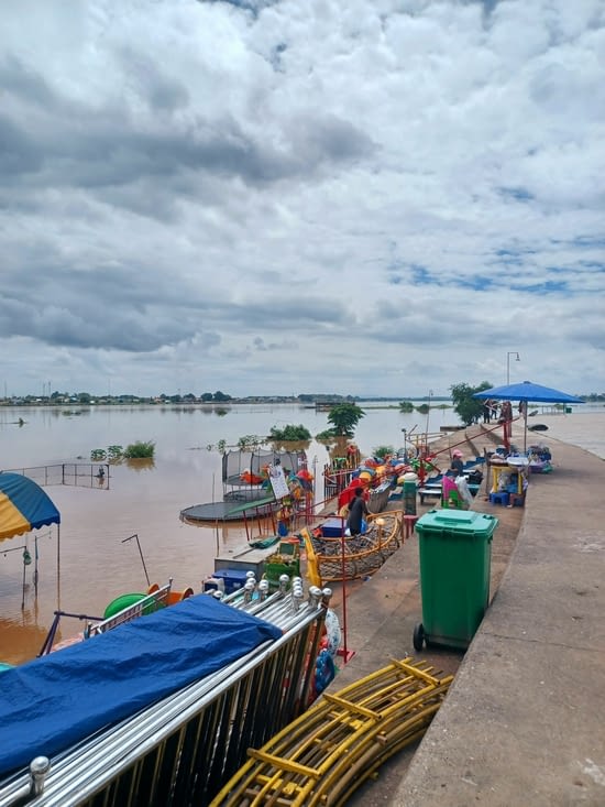 Quand nous sommes arrivés à Ventiane ce n'était pas encore inondé