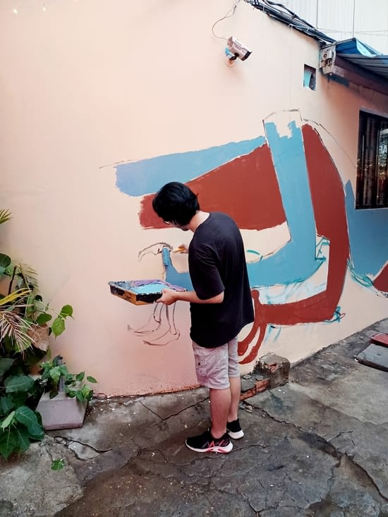 Street art au rouleau