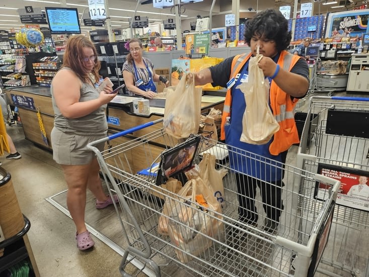 En bout de caisse des supermarchés