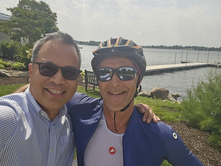 Une rencontre au bord du lac,un gars super sympa !