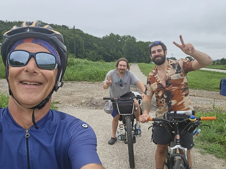 2 cyclistes rencontrés ce matin sur la Katy Trail
