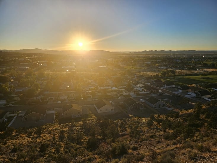 Coucher de soleil sur Cedar City
