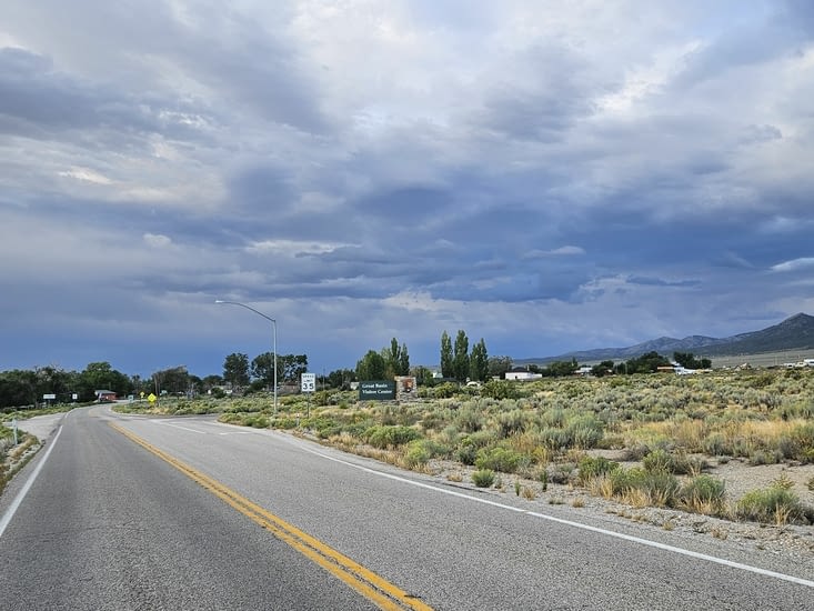 La météo se gate à Baker lorsque je démarre ma Harley Bike