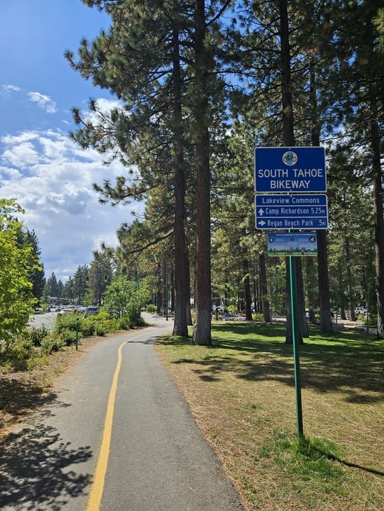 A l'approche de South lake tahoe