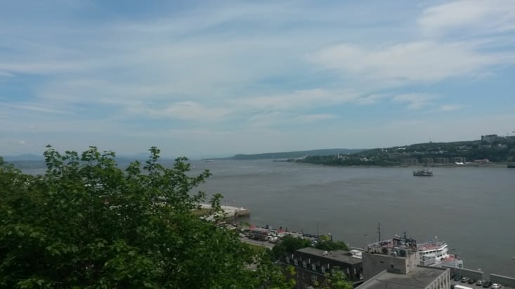 La vue sur le fleuve Saint-Laurent