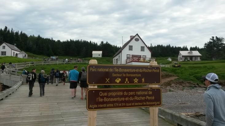 Arrivée sur l'Ile de Bonaventure