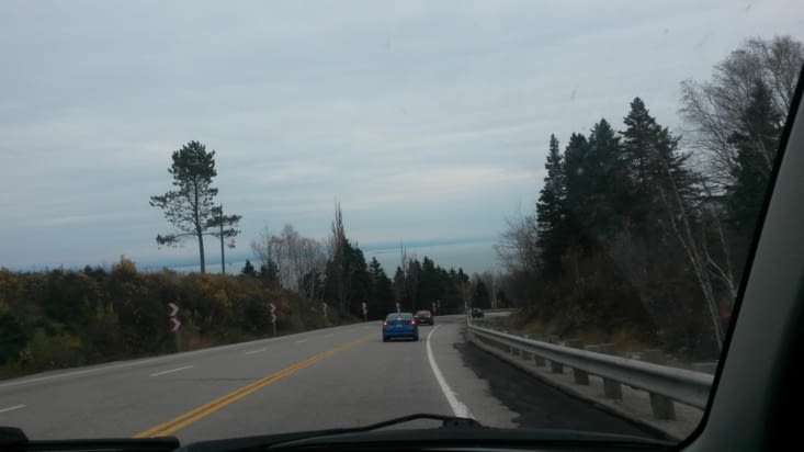 La route de Charlevoix entre Tadoussac et Québec