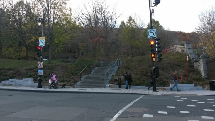L'entrée du parc du Mont Royal
