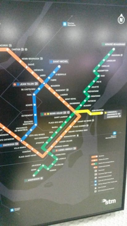 Plan du métro montréalais