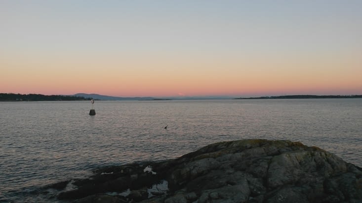 Coucher de soleil sur les montagnes de l'Olympic Park