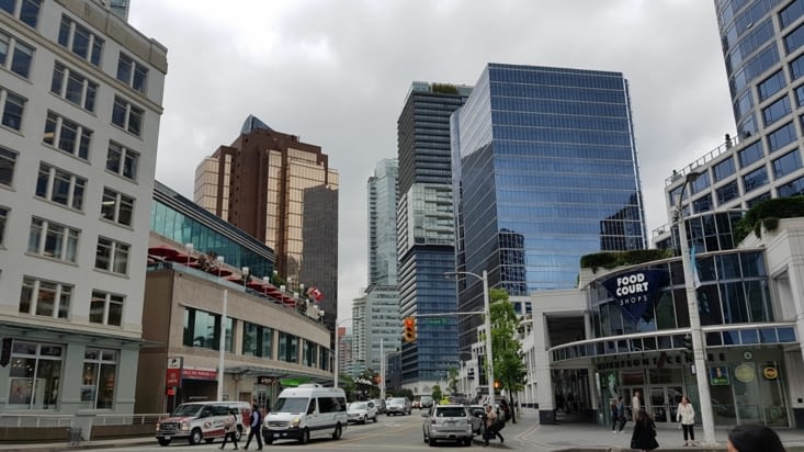 Quartier près du Waterfront à Vancouver