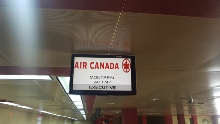 Le vol pour Montreal
